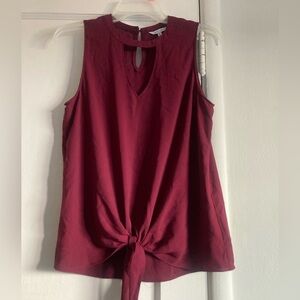 Naked Zebra Red Tie Front Blouse